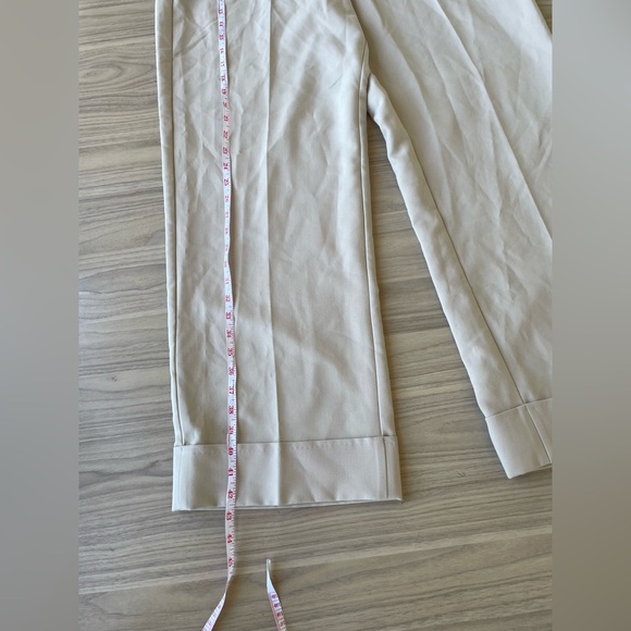 Abercrombie & Fitch Cream Wide-Leg Trousers - Picture 10 of 13